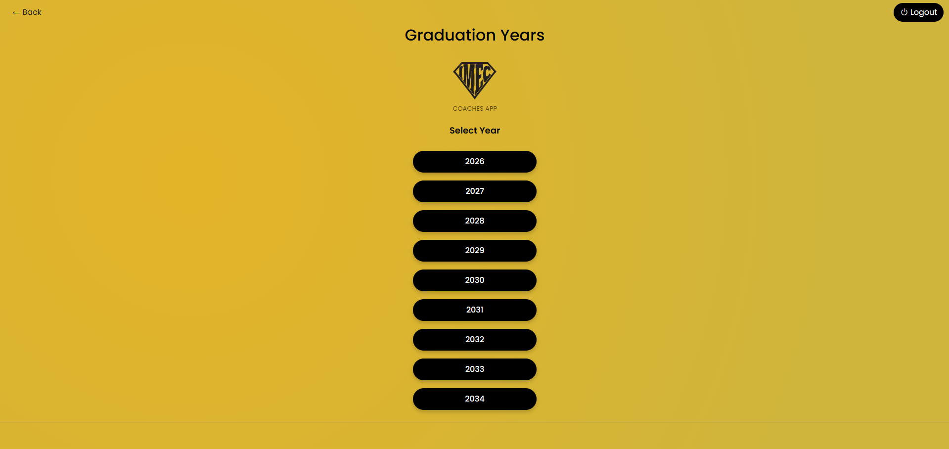 Yearly Tracking UI